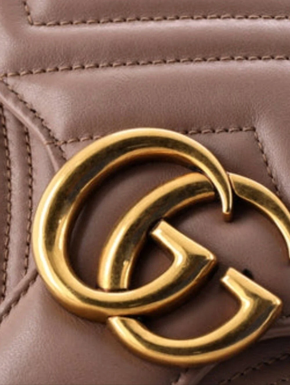 Gucci Marmont Quilted Leather Shoulder Bag - Dusty Pink - Picture 3 of 4
